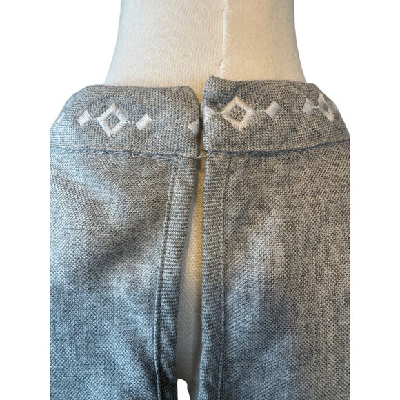 2/$25 ZARA Gray Medium Embroidered Dainty Long Sleeve Blouse - Picture 8 of 14